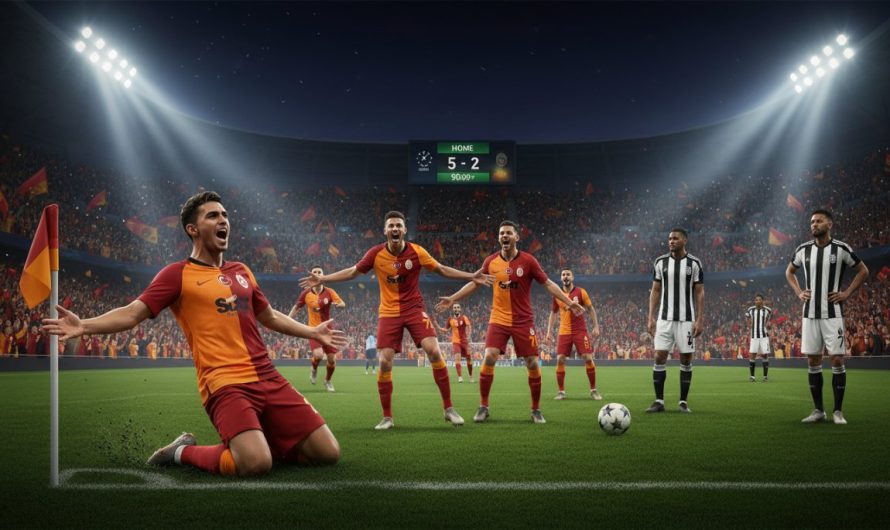 Galatasaray’ın Tarihi Başarısı: Juventus’u 5-2 Mağlup Ederek Tur Öncesinde Büyük Avantaj Yakaladı